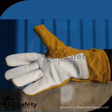 SRSAFETY Gants en cuir de travail de haute qualité en Chine